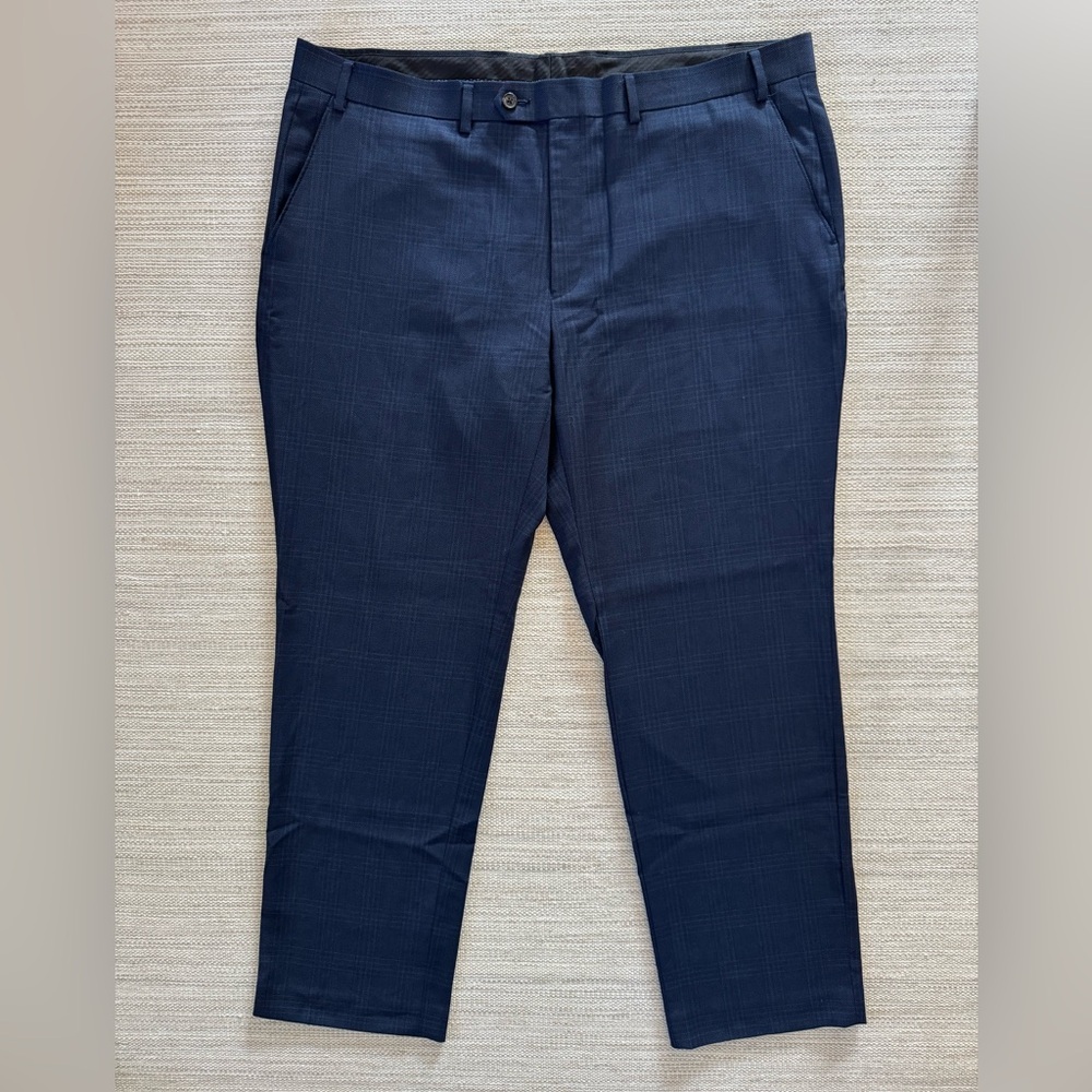Lauren Ralph Lauren wool blend navy checkered dress pants trousers men’s 40W 30L